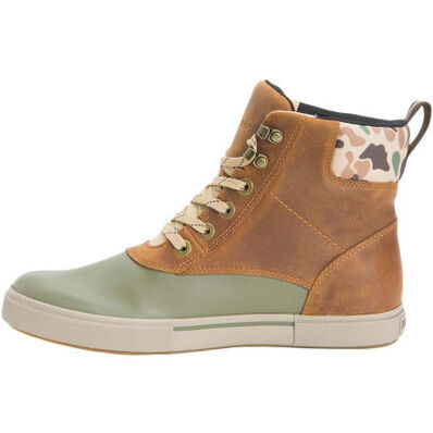 Men's 6 in Leather Lace Ankle Deck Boot, , large
