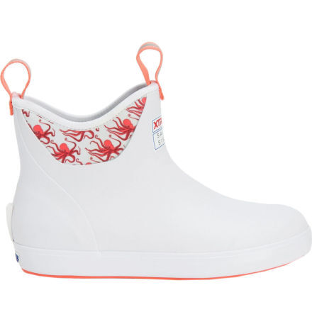 Women s Salmon Sisters 6 in Ankle Deck Boot XWAB101 White Octopus