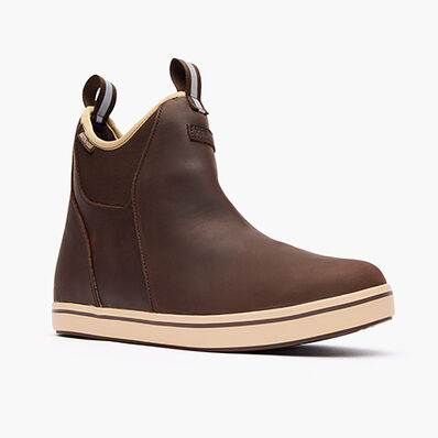 Men's 6 in Leather Ankle Deck Boot, , large