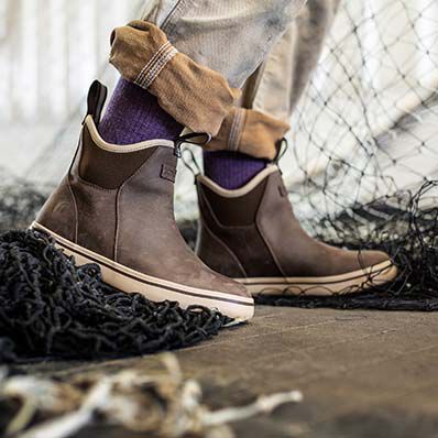 Men s 6 in Leather Ankle Deck Boot XAL900
