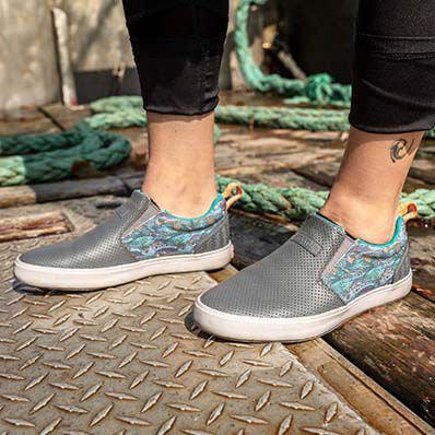 Women's Fishe®Wear Leather Sharkbyte Deck Shoe, , large