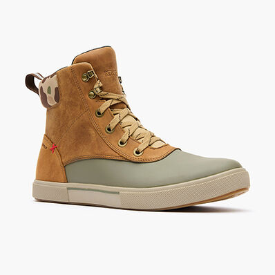 Men's 6 in Leather Lace Ankle Deck Boot, , large