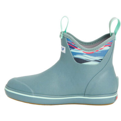 Women's 6 in Beach Glass Ankle Deck Boot XWAB2BG Blue