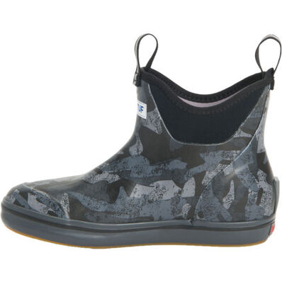 Women's 6 in Black Camo Ankle Deck Boot, , large