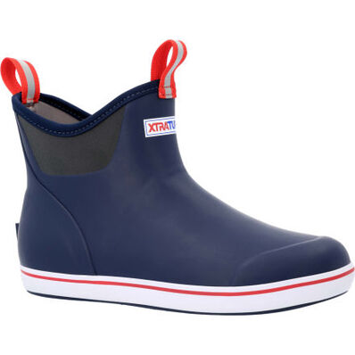 Xtratuf Men's 6 in Ankle Deck Boot | Navy/Red - 11