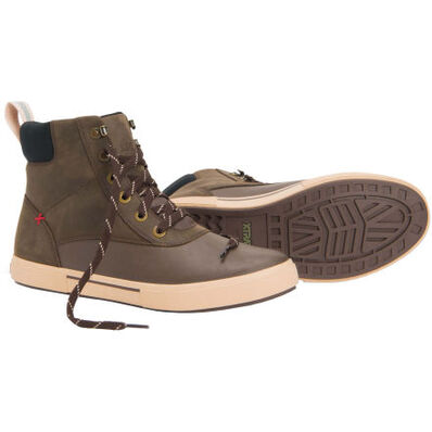 Men's 6 in Leather Lace Ankle Deck Boot, , large