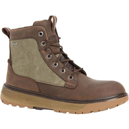 Canvas and leather boots shop