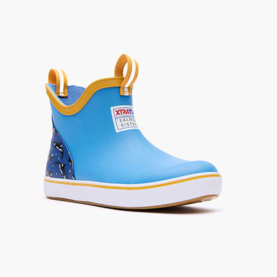 Kids' Salmon Sisters Ankle Deck Boot, , large