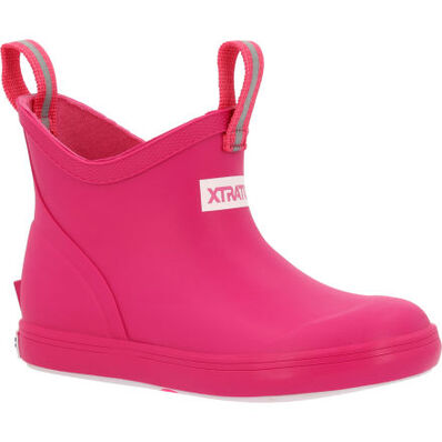 Little Kids Ankle Deck Boot XKAB451 Neon Pink