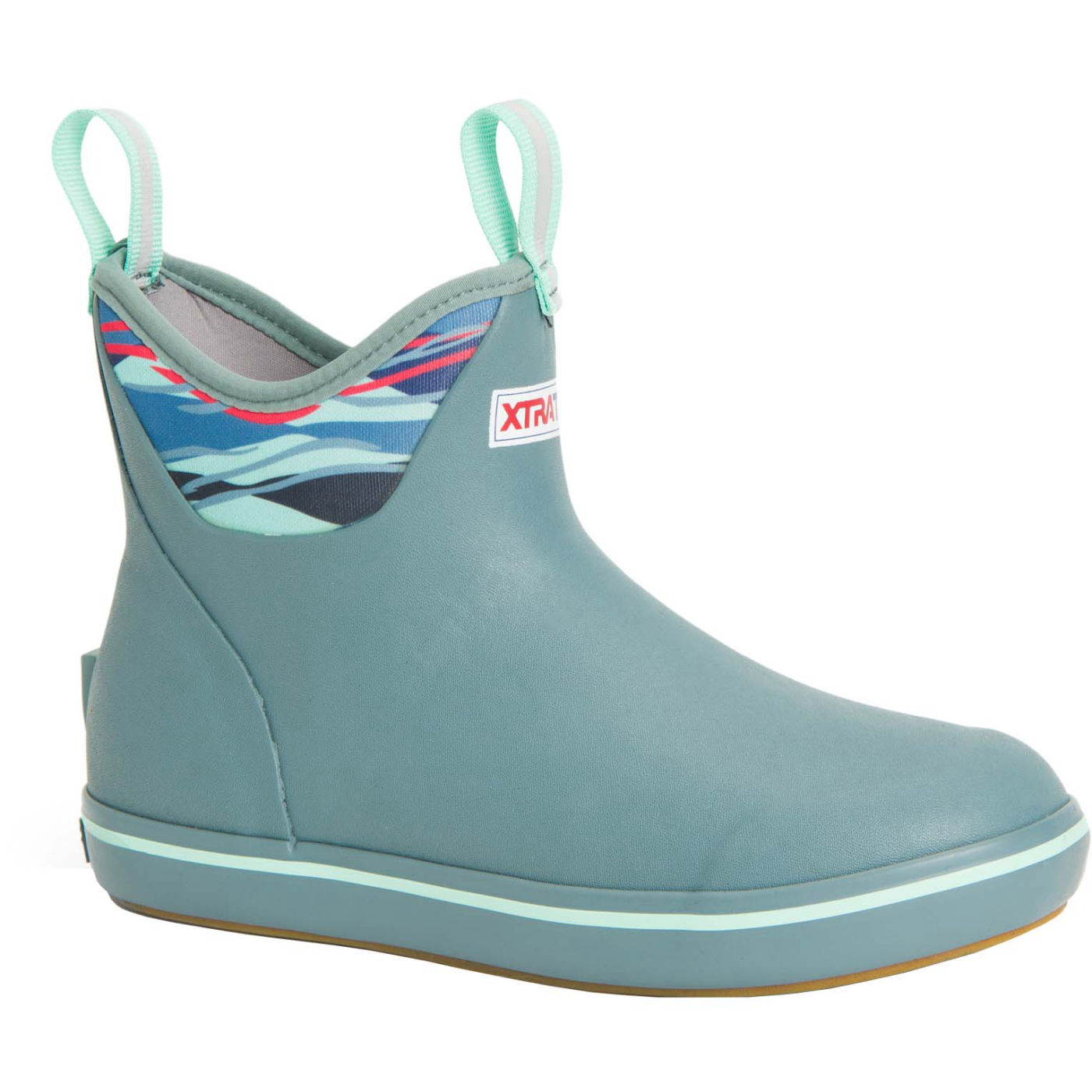 Women's 6 in Beach Glass Ankle Deck Boot XWAB2BG Blue