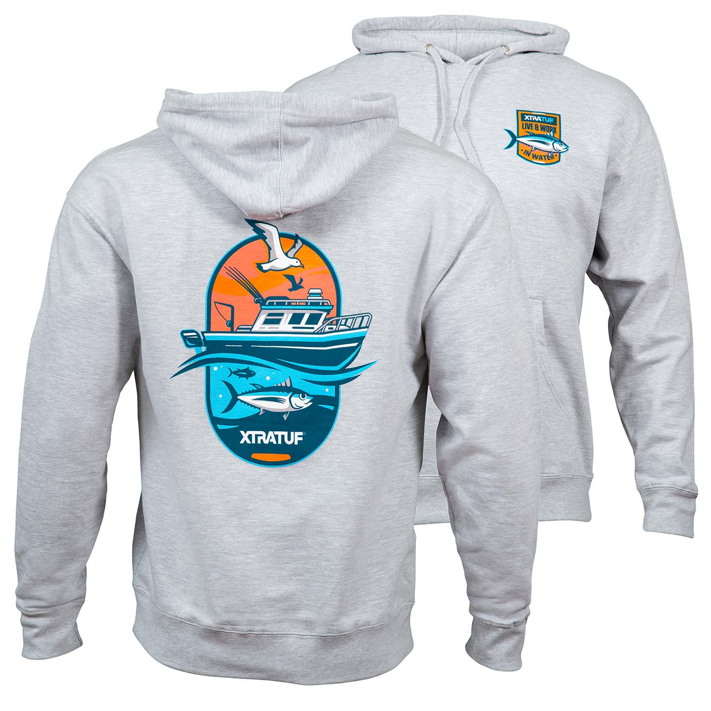 WIND AND SEA HOODIE NAVY-WHITE SEA-03 XL