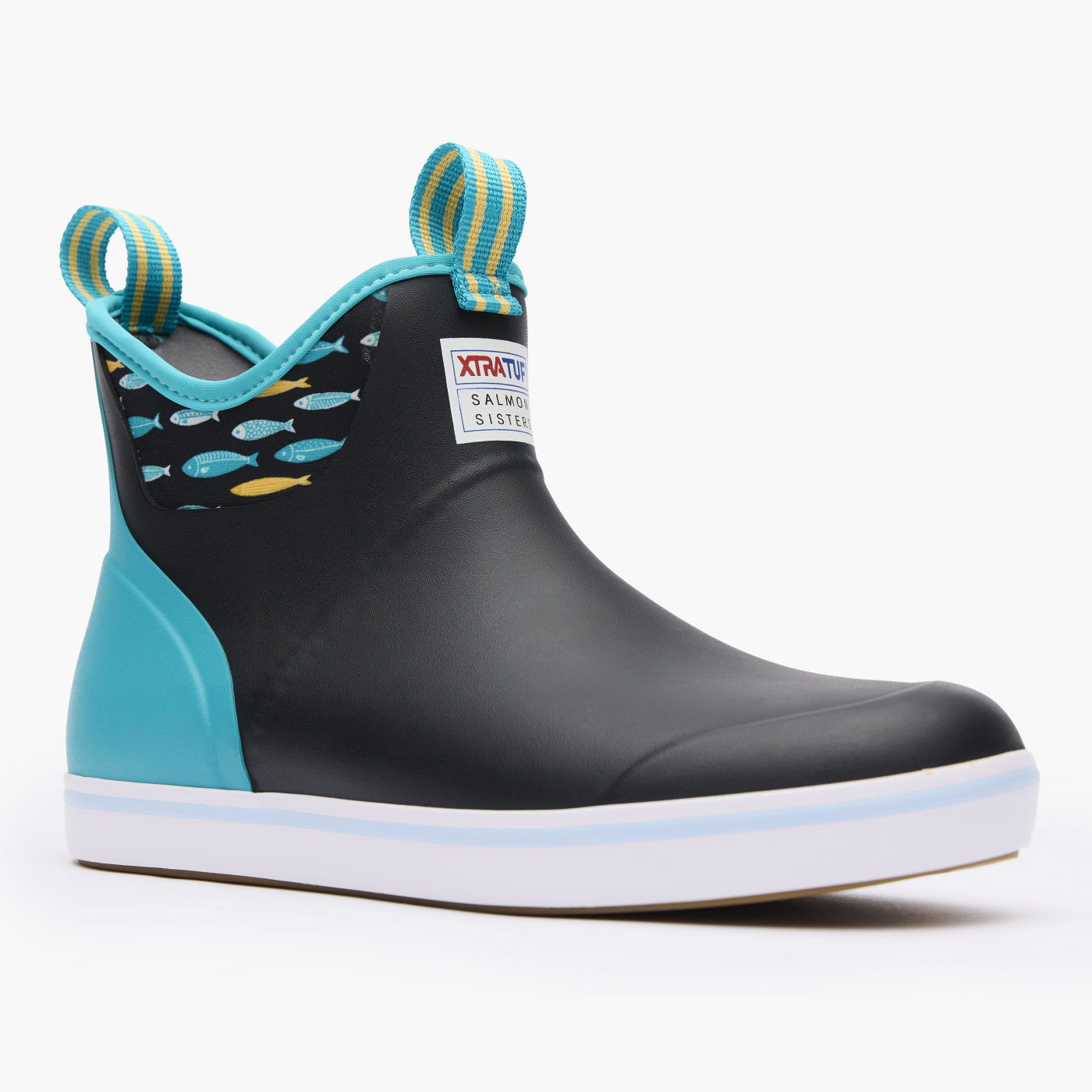 Women s Salmon Sisters 6 in Ankle Deck Boot XWAB0TS Black