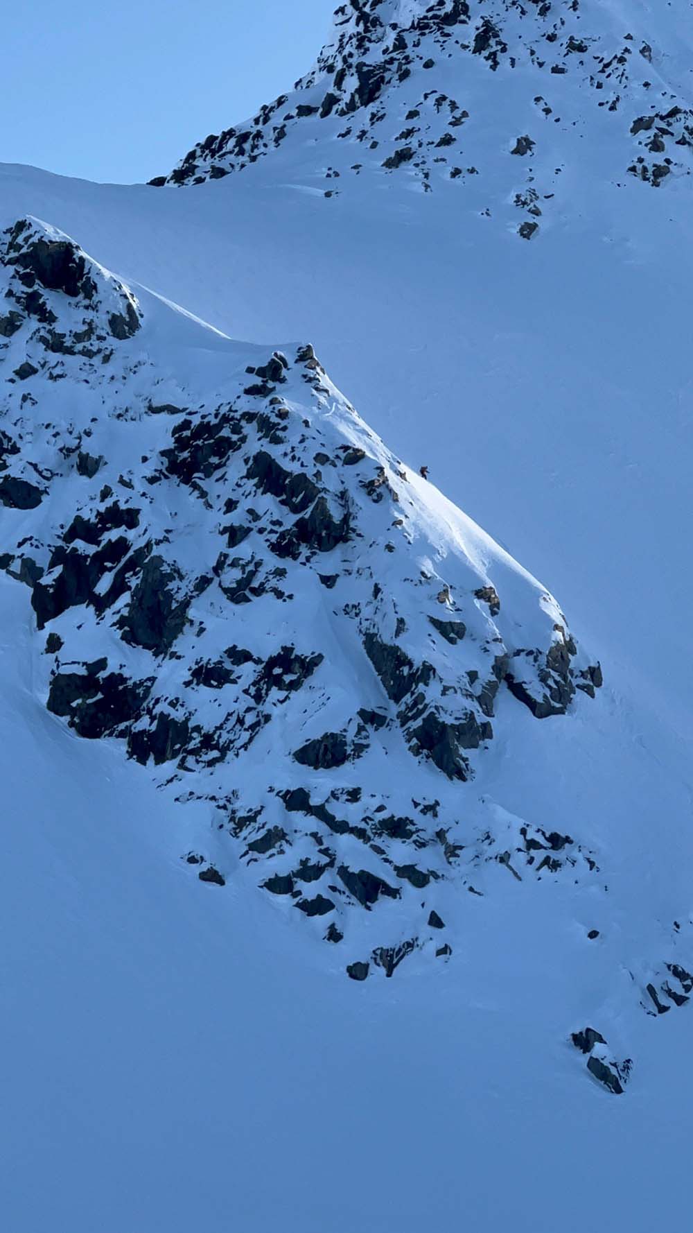 Birdseye shot of the mountain