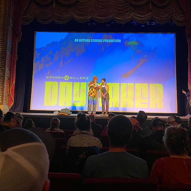 McKenna at the Warren Miller ski film premiere, a film in which she is featured.