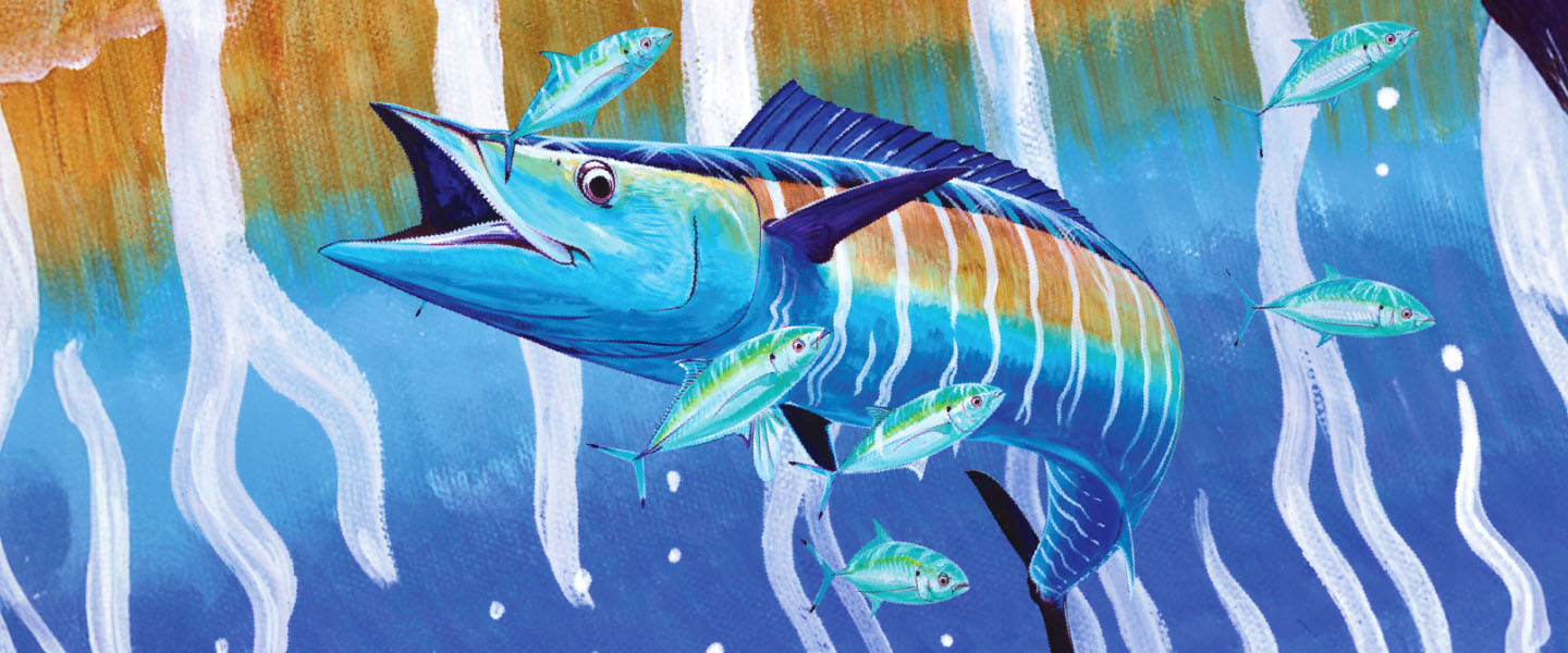 Guy Harvey painting of marlin.