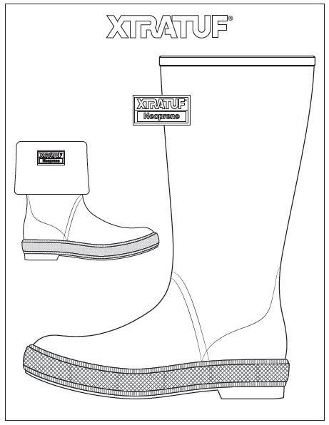 XTRATUF Legacy Boot Coloring Page