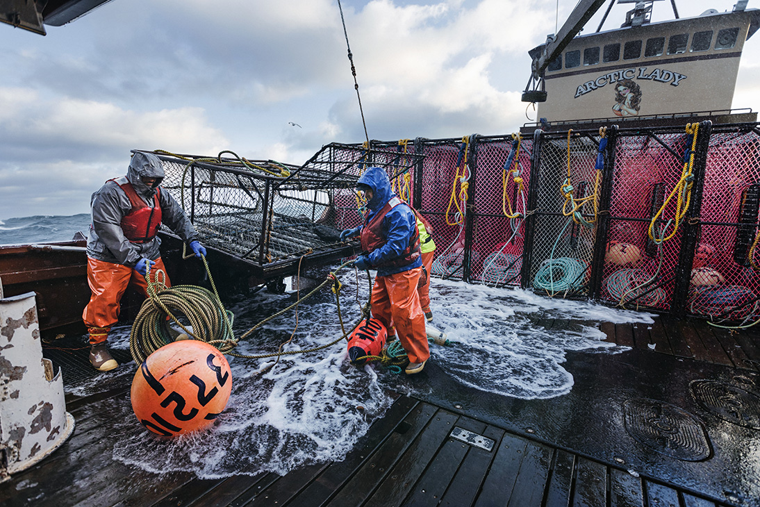 Crew preparing for a harvest