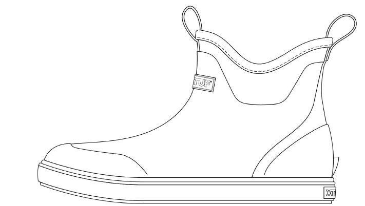 XTRATUF Ankle Deck Boot Coloring Page